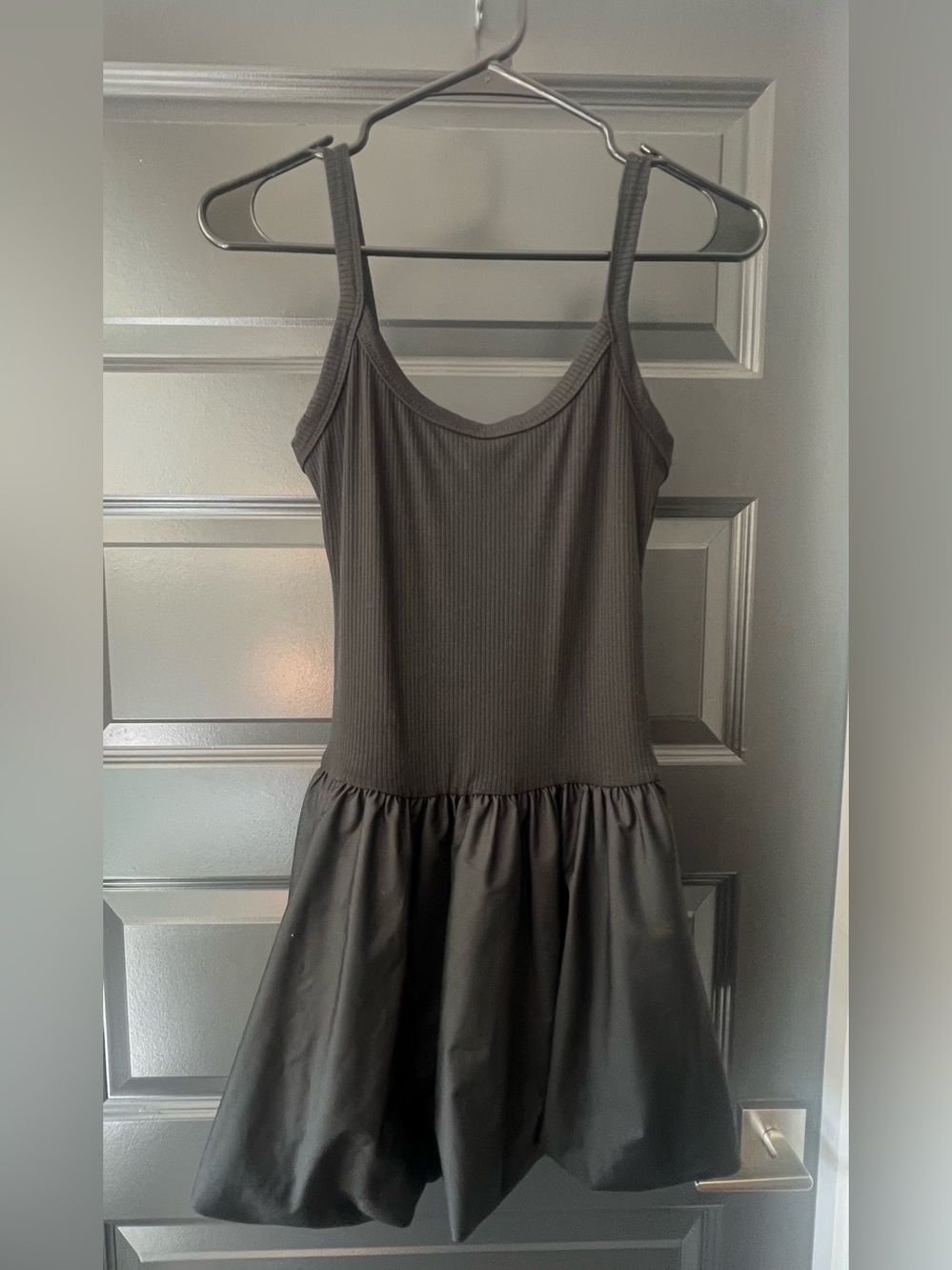 Good Luck Gem Black Ribbed Bodice Sleeveless Dress